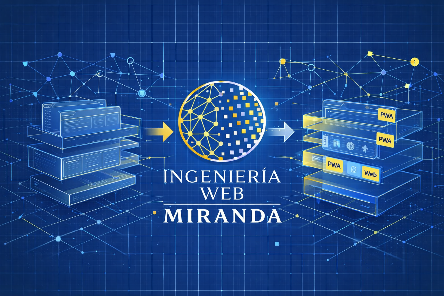 Interfaz técnica de una aplicación web progresiva